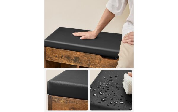 1749814_4 - Mediatech Vasagle Schuhbank gepolstert, 3 Fächer 30x100x44 cm (TxBxH), Traglast 150 kg