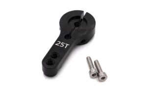 Hobbytech Servo Arm 25T. Racing steering in aluminium Black