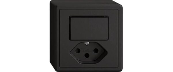 Feller EDIZIOliv Komb 1xT13-1xS3, AP, sz Komplettset mit Steckklemmen Snapfix kaufen Schweiz | Mediatech.ch