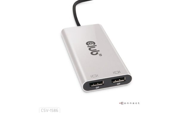 Club 3D,TB3 au Dual DP-Port 4K60Hz Adapter