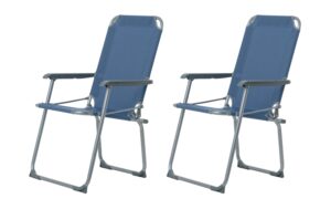 KOOR Campingstuhl Comodo blau 2-er Set 600D Polyester, Doppelpack