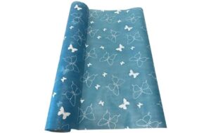 Dameco Dekostoff Vlies Schmetterling Blau, 36x300 cm, Polyester