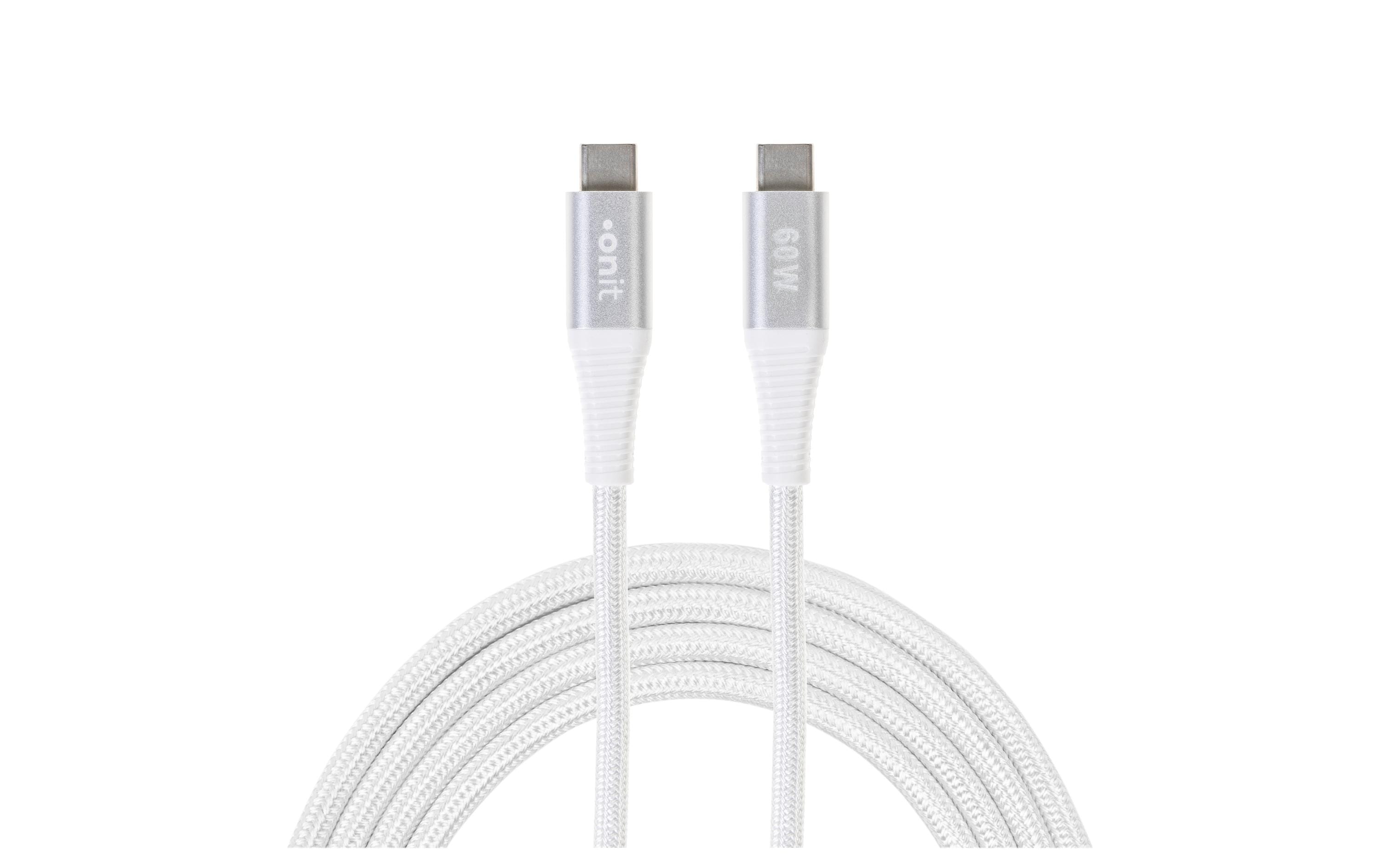 onit USB-Kabel basic C-C weiss 0.3m USB 3.0 / 60W / 5Gbps