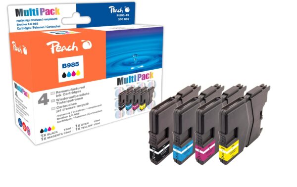 Peach Tinte Brother LC-985 Combi Pack XL 1x black/cyan/magenta/yellow