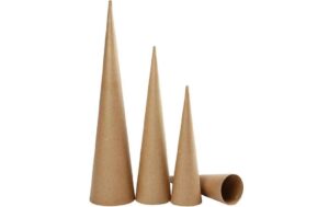 Creativ Company Kegelset H 30-40-50 cm, D 8-9-11,5 cm, 3 Stk