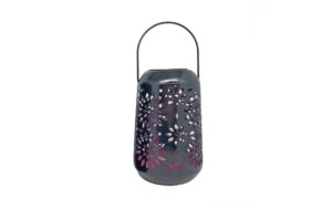 Dameco LED Solar Laterne Blüte pink LED ww, D11cm H18cm