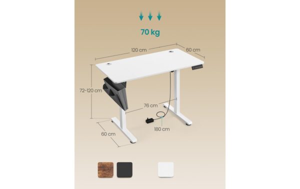 1764411_2 - Mediatech Songmics Stehtisch 120 x 60 cm, höhenverstellbar