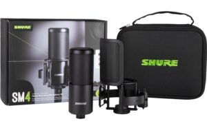 Shure SM4-K-KIT SM4 MIC, BLACK, W/ SHOCK MOUNT, CASE