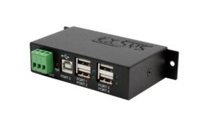 EXSYS EX-1163HMS, 4x USB 2.0, Metall für Trägerschiene inkl. DIN-RAIL Kit