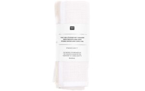 Rico Design Lätzchen gepunktet 30 x 34 cm, Frottierware, 100 % CO, beige