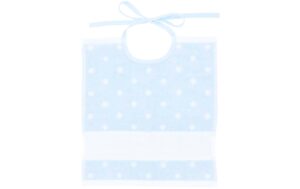 Rico Design Lätzchen gepunktet 30 x 34 cm, Frottierware, 100 % CO, blau