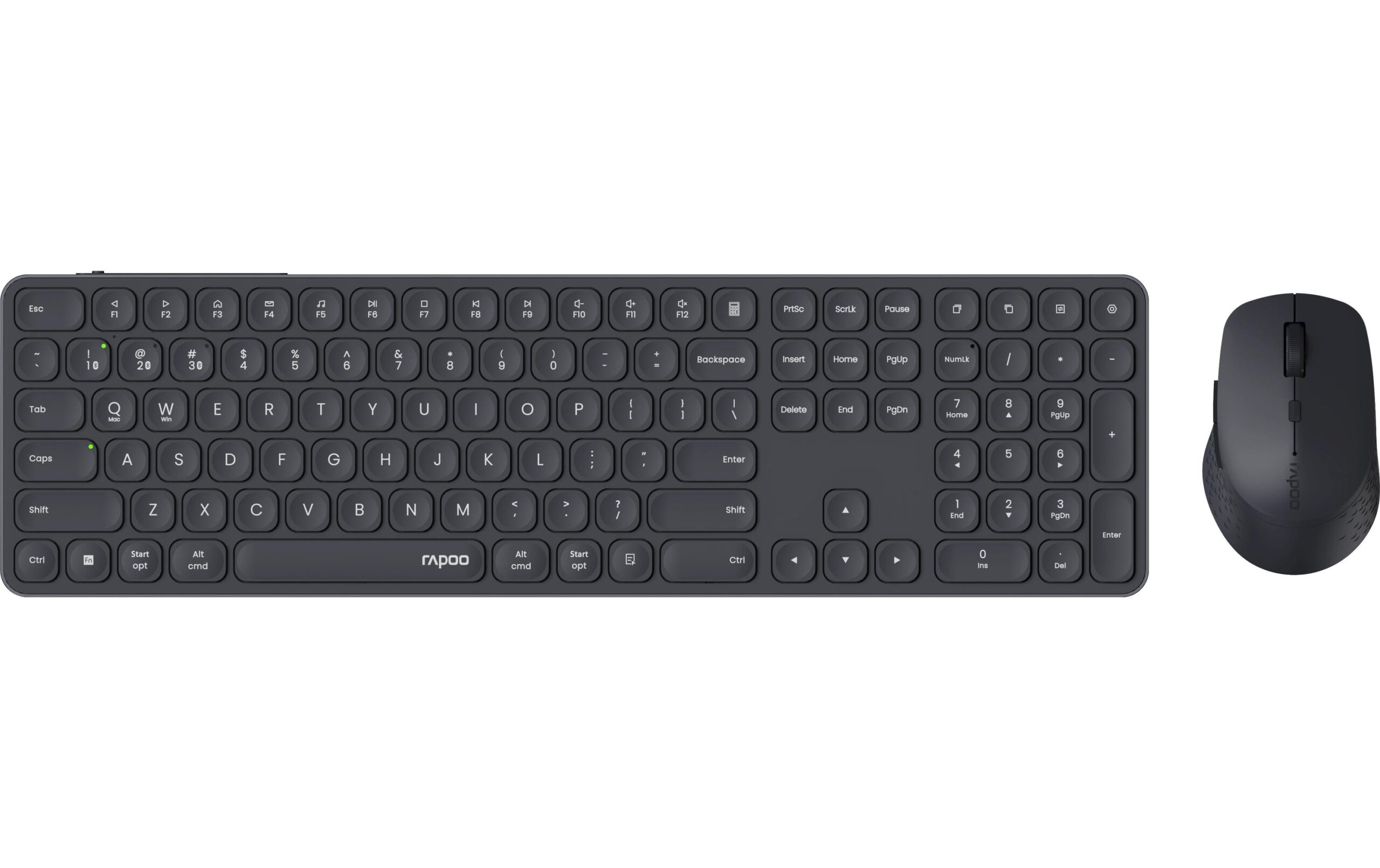 1766350 - Mediatech Rapoo 9810M ultraslim full Deskset 2,4 GHz, Bluetooth 4.0, Bluetooth 5.0