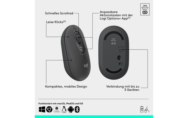Logitech POP Icon Combo graphite 