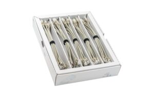 1768297 - Mediatech SLIM Patchkabel: 25cm, grau, 50-Pack Cat.6A, U/FTP, LSOH, Klinke nicht brechbar