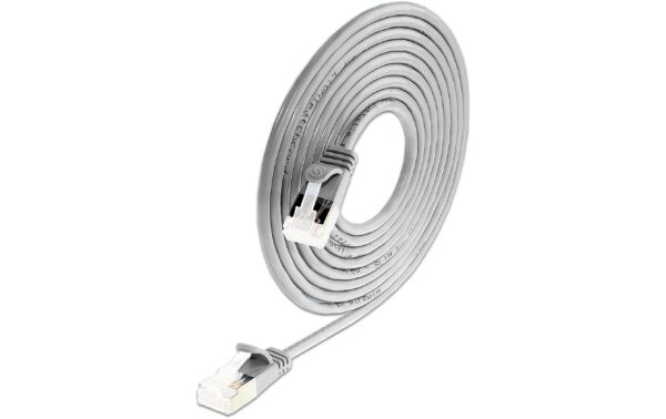 SLIM Patchkabel: 3m, grau, 36-Pack Cat.6A, U/FTP, LSOH, Klinke nicht brechbar