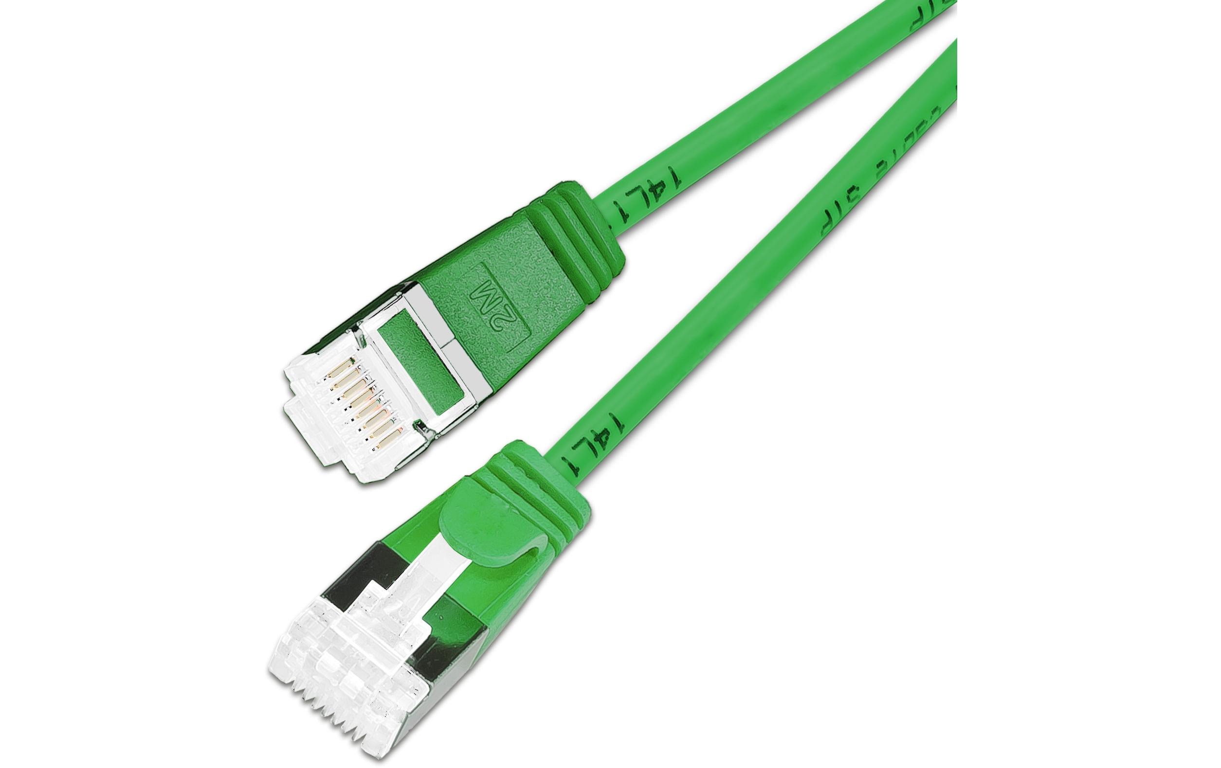 1768319_3 - Mediatech SLIM Patchkabel: 50cm, grün, 90-Pack Cat.6A, U/FTP, LSOH, Klinke nicht brechbar