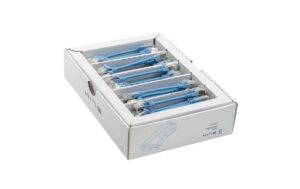 1768324 - Mediatech SLIM Patchkabel: 10cm, blau, 50-Pack Cat.6A, U/FTP, LSOH, Klinke nicht brechbar
