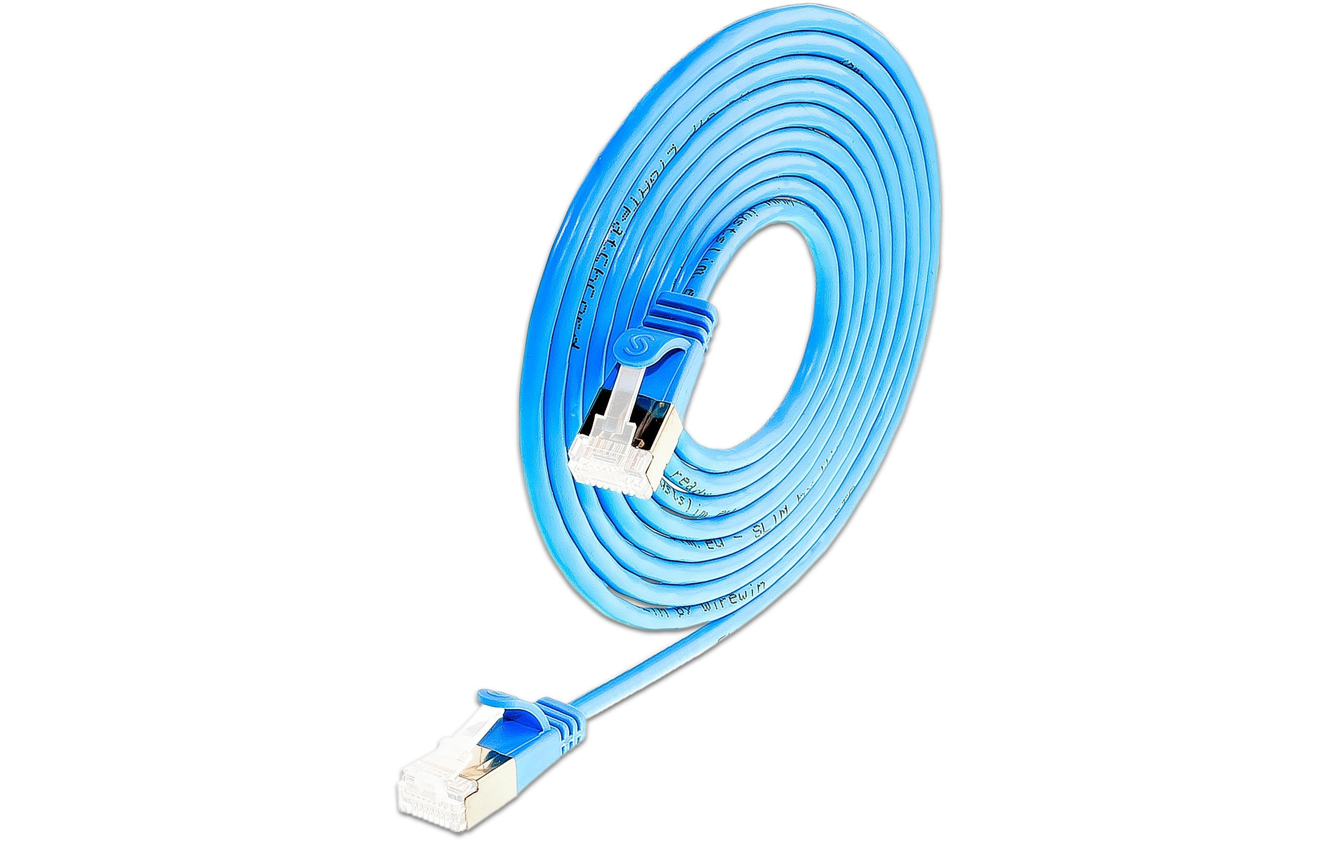 1768329_2 - Mediatech SLIM Patchkabel: 2m, blau, 60-Pack Cat.6A, U/FTP, LSOH, Klinke nicht brechbar