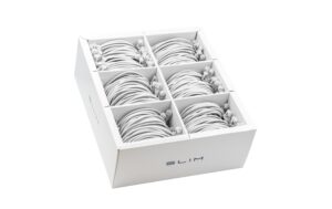 SLIM Patchkabel: 50cm, weiss, 90-Pack Cat.6A, U/FTP, LSOH, Klinke nicht brechbar