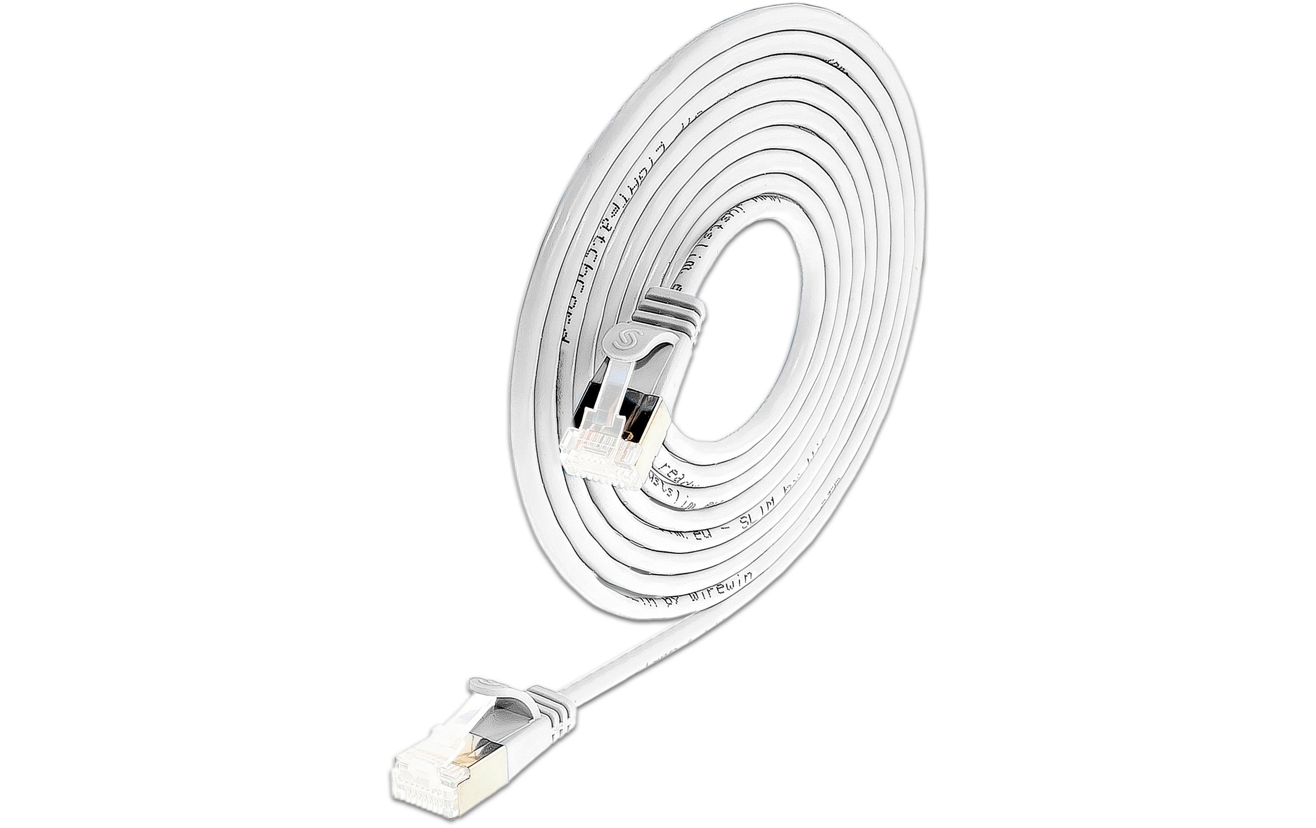1768343_2 - Mediatech SLIM Patchkabel: 2m, weiss, 60-Pack Cat.6A, U/FTP, LSOH, Klinke nicht brechbar