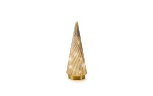 STT LED Glass tree rose 12 LED, ww, D10 x H28cm, Timer 6/18, indoor