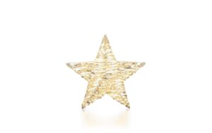 STT LED Dekoration Glamour hanging star 720 LED, ww, D50x11cm, gold, outdoor