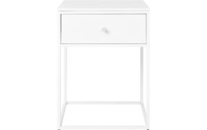 House Nordic Beistelltisch Vita Weiss Mit Schublade, L:40, B:40, H:55cm