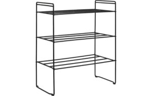 House Nordic Swansea Shoe Rack Schwarz 3 Ablagen, 49.5x25x60cm