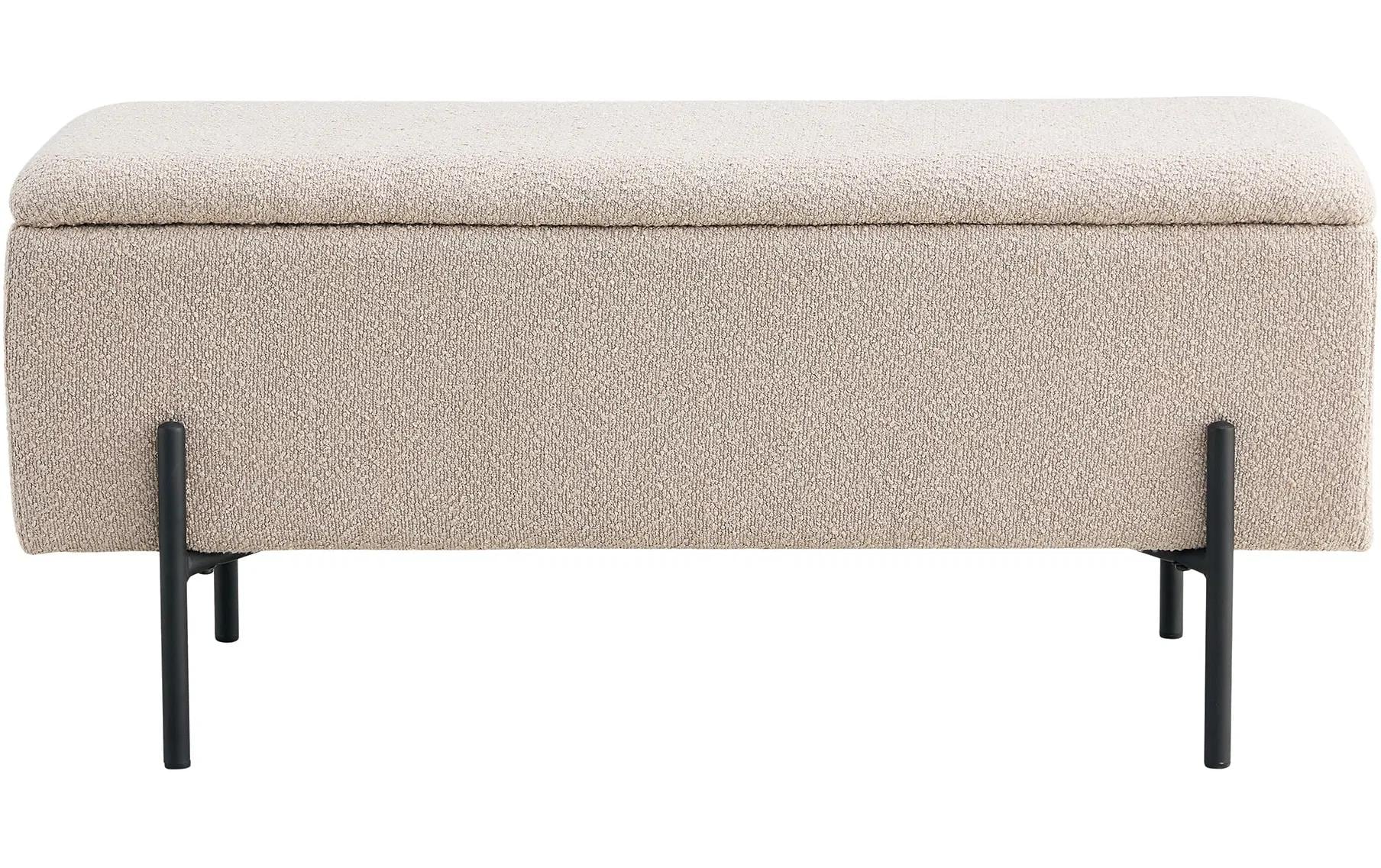 House Nordic Watford Bank beige Mit Stauraum, L:36.5, B:95, H:46cm