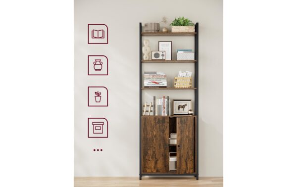 1771233_6 - Mediatech Vasagle Regal im Industriellook 24x60x159.5 cm, MDF, Eisen