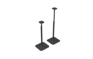 Flexson Bodenständer Paar, Schwarz, verstellbar 77-129 cm