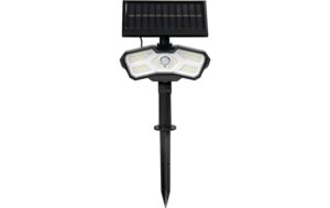 EASYmaxx Solarstrahler 3.7V schwarz Solarleuchte IP64, Wand oder Bodenmontage