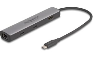Delock Dockingstation USB-C auf HDMI 10Gbps, 2.5Gbit LAN, 100W