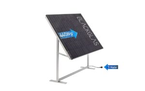 BLACKGLAS SolarScreenECOsurface 440W siQ 1x WR, 5m Kabel T13 IP55, 40x40mm AL