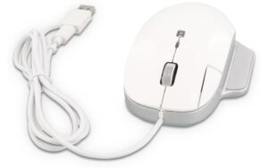 LMP Elite Pro Maus USB-C, Alu Design weiss silber