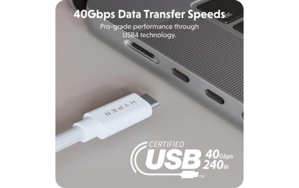 1773609_3 - Mediatech Hyper USB4 Performance Kabel Kabel, weiss