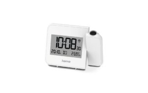 Hama Wecker Projektion Wand & Decke Hvar digitale Funkuhr, Weiss