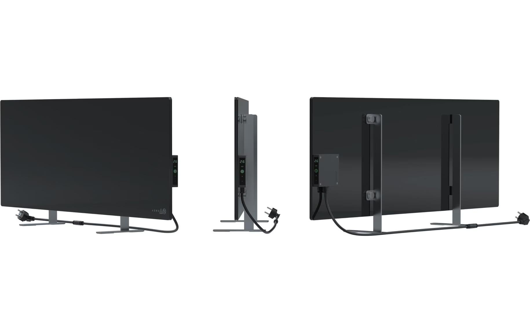 1775079_3 - Mediatech Infrarot-Heizer Premium Eco 700W Schwarz 700 Watt, 30m2, auch Analog bedienbar, Sw.