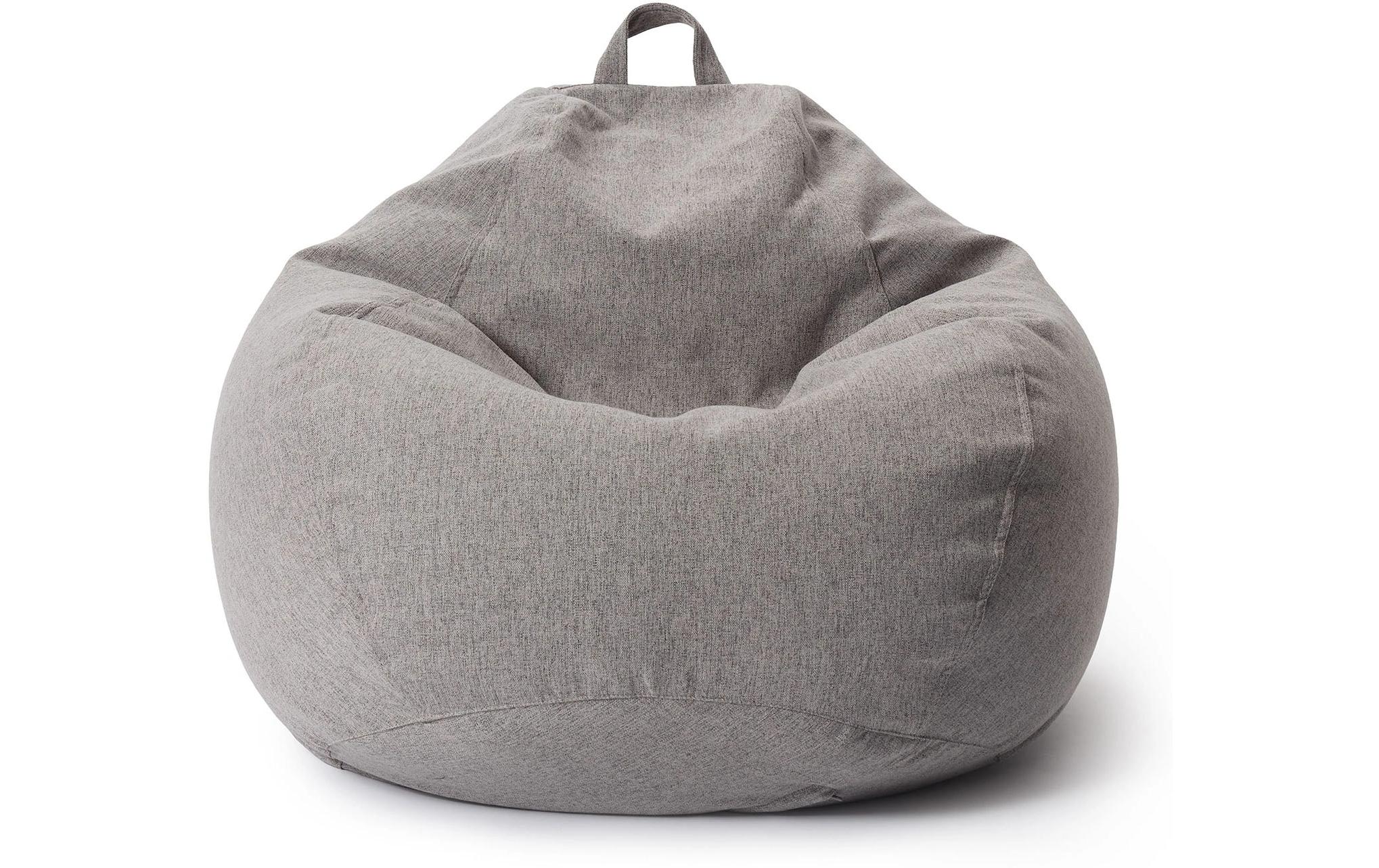 Lumaland Sitzsack 315 Liter Hellgrau 120x100x50cm, Waschbar, COMFORT