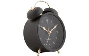KARLSSON Wecker Twin Bell Exkl. 1 x AA Batterie, Black