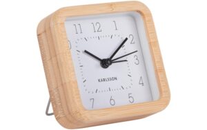 KARLSSON Wecker Neat Square Exkl. 1 x AA Batterie, Bambus/Weiss kaufen Schweiz | Mediatech.ch