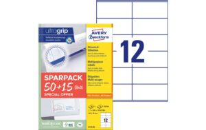 AZ Etiketten 105x48mm 50+15 Bl 780 Etiketten / 65 Blatt