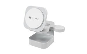 HYPER Qi2 3-in-1 Magnetic Charging Stand weiss