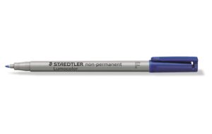 STAEDTLER 316 Folienstift Lumocolor F 10er nonpermanent,S-Spitze, ca. 0.6 mm, blau