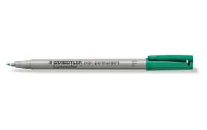 STAEDTLER 316 Folienstift Lumocolor F 10er nonpermanent,S-Spitze, ca. 0.6 mm, grün