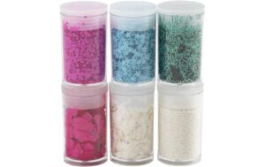 Creativ Company Glitter- und Pailetten-Sor. Bio mehrfarbig, 6 x 5 g