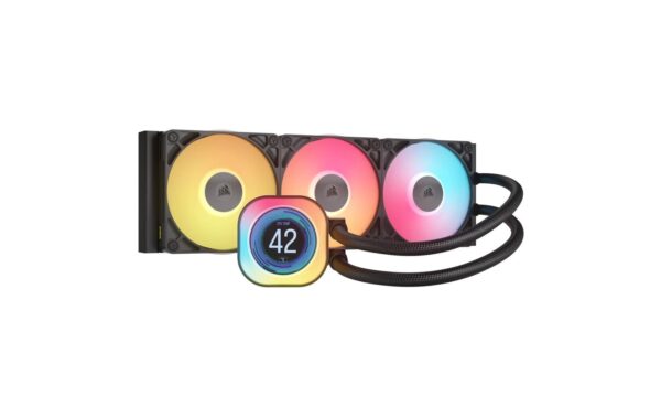 1783794 - Mediatech Wasserkühler Cor ICUE Titan 360 RX LCD 240mm, Weiss