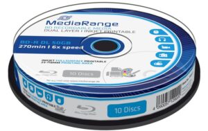 Mediarang BD-R 6x Dual Layer 50GB 10-Pck. Blu-ray, Spindel, bedruckbar