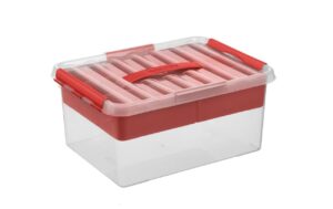 Sigma home Aufbewahrungsbox Q-Line 15 Liter, 40x30x18cm, Rot