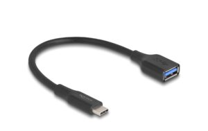 Delock Adapter USB-C zu USB-A, 19cm, 60W Stecker zu Buchse, schwarz kaufen Schweiz | Mediatech.ch